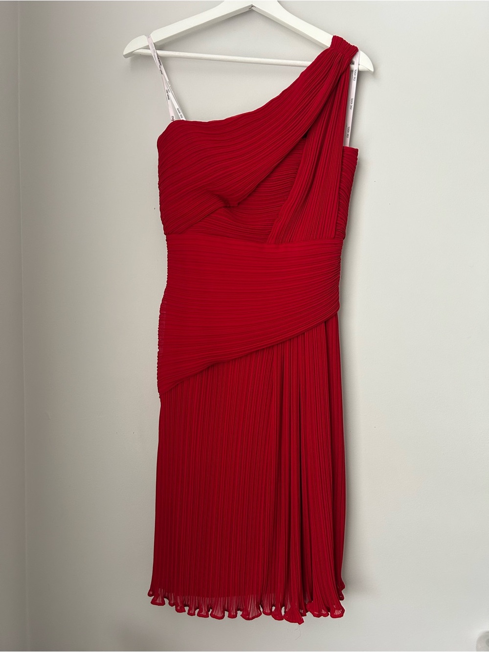 Tadashi Shoji One-Shoulder Pleated Cocktail Dress